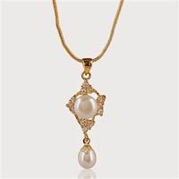Gorgeous Gold Plated Pearl Necklace