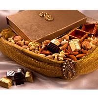 Gold Diwali Hamper with Chocolates