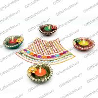 Stunning Rangoli With Diyas