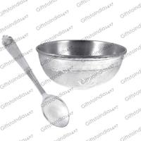 Silver Bowl& Spoon