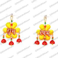 Flower Shubh Labh Wall Hanging