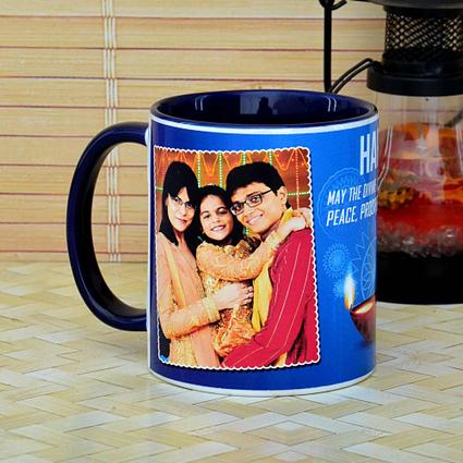 Blue Rimmed Personalized Mug