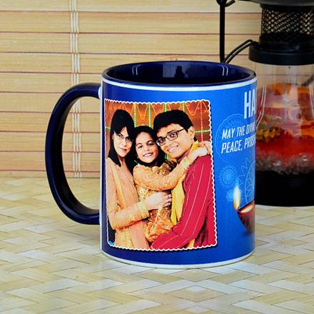 Blue Rimmed Personalized Mug