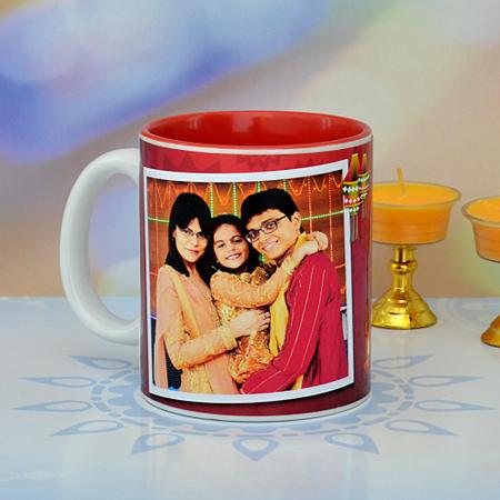 Maroon & White Personalized Mug