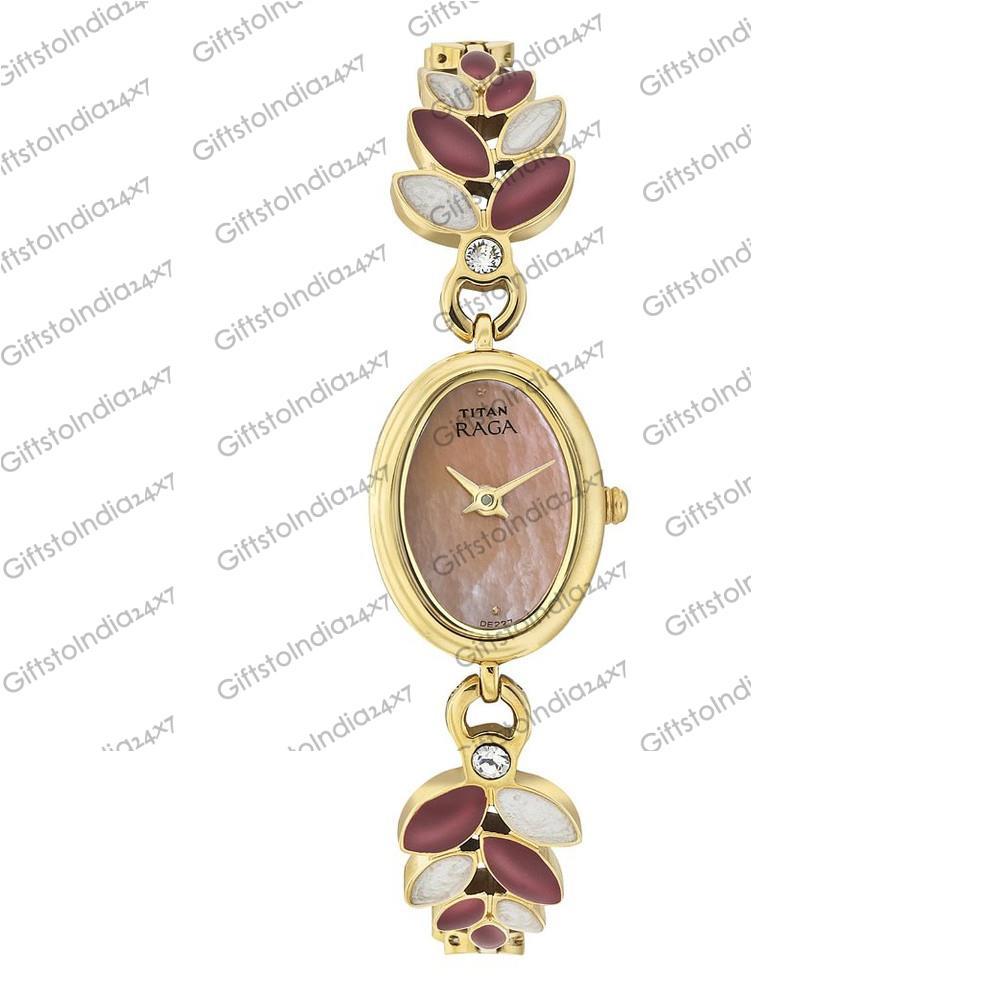 Titan Raga Analog Mother of Pearl Dial Women's Watch- 2511YM03, Watches