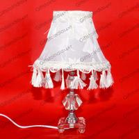 White Lamp Shade with White Tassel
