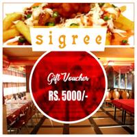 Sigree Dining Voucher Worth Rs.5000/-