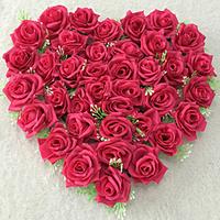 50 Roses Heart Arrangement 