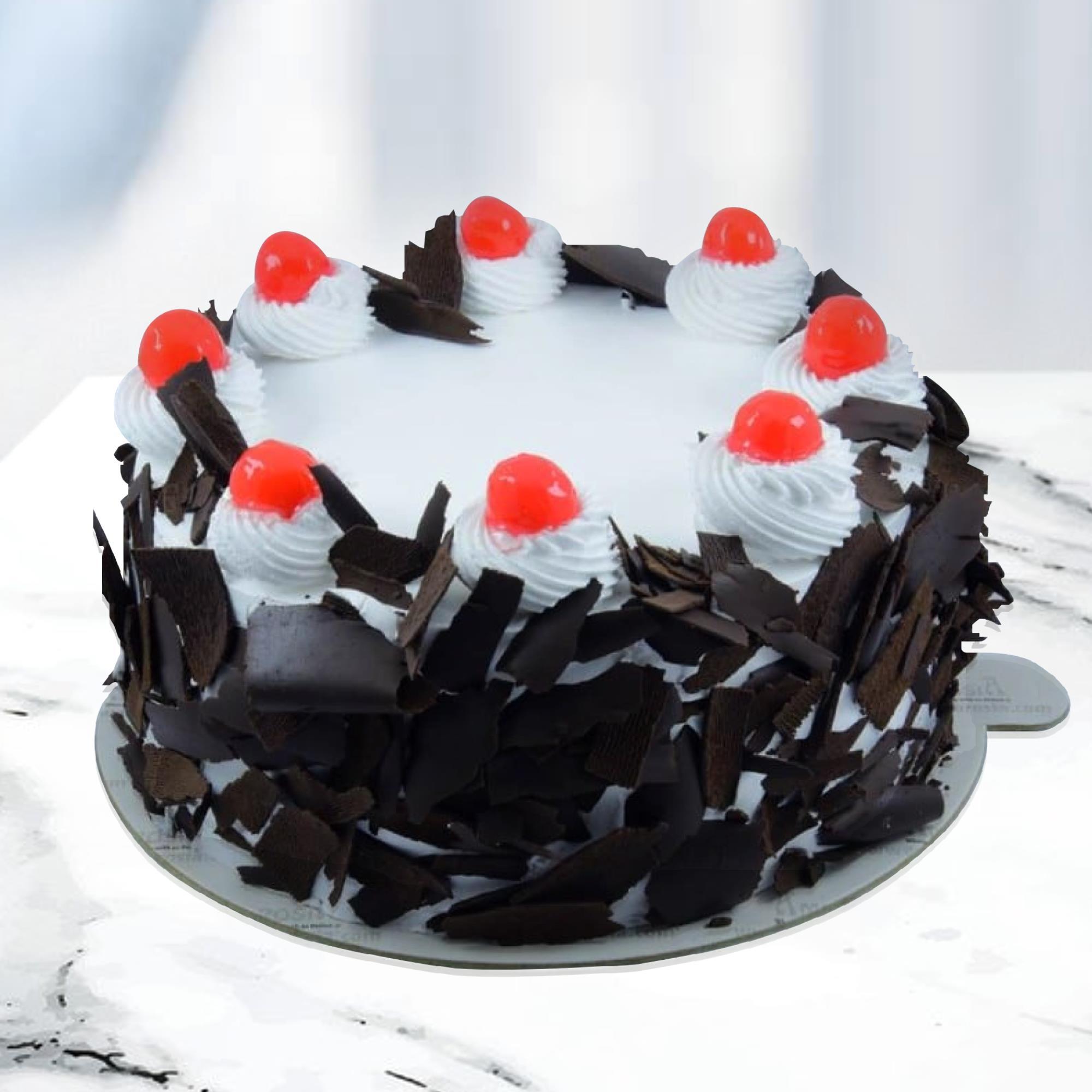 Send beautiful design black forest cake online by GiftJaipur in Rajasthan