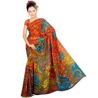 Printed Chiffon Sari