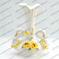 Flower Vase With Swans