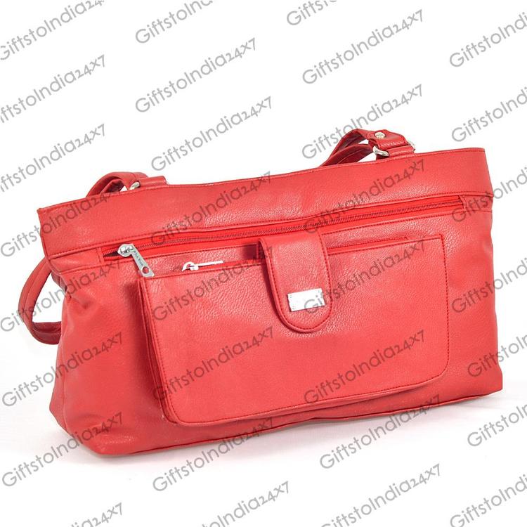 Stylish Red Color Ladies Handbag