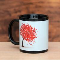 Black Mug with red tree