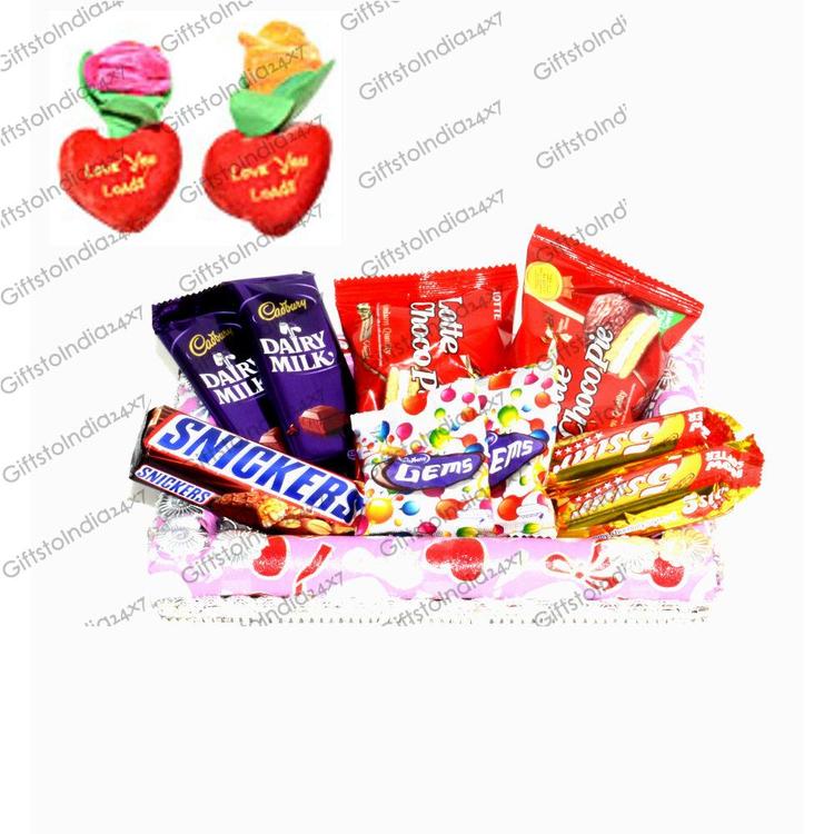 Exotic Chocolates with Rose Hearts