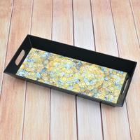 Floral Black Tray