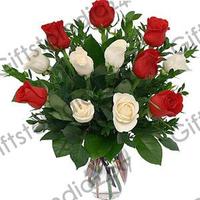 Red and White Roses Valentine