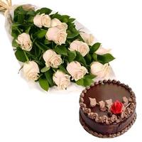 Chocolate Cake with Roses Valentine