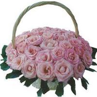 Gorgeous Pink Rose Basket Dad