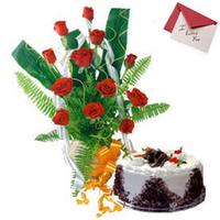 Cakes, Roses & Valentine Card