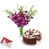 Beautiful Flowers & Delicious Cake