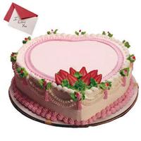 Heart Strawbery Cake, Card