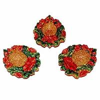 Flower Designed Diyas