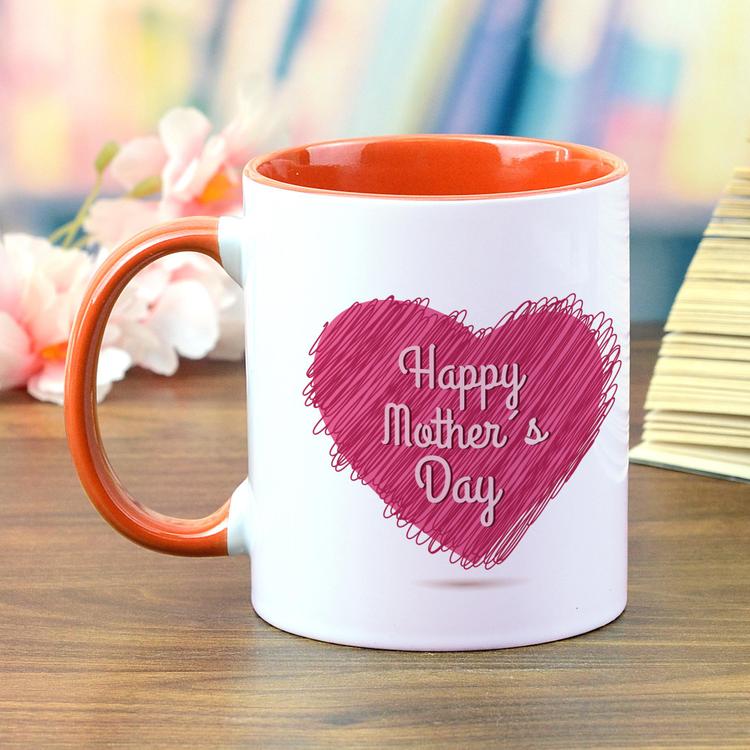 Inner Orange Ceramic Mug