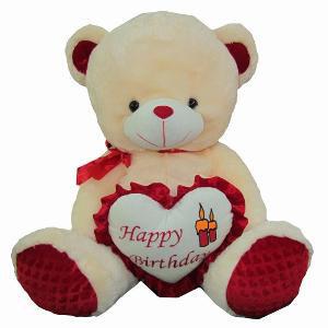 Cream Birthday Teddy (Express Delivery)