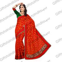 Red Banarasi Silk Jacquard Saree