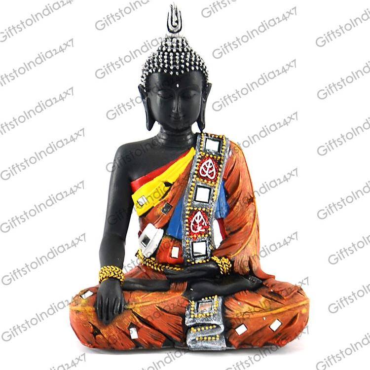 Meditating Black Buddha Showpiece