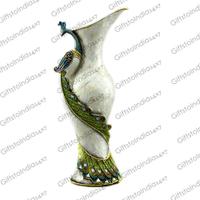 Mother of Pearl Peacock Vase