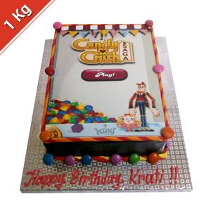 K4C Candy Crush Photo Cake 1kg K4C Candy Crush Photo Cake 1kg