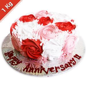 K4C Eggless Rose Cake 1kg K4C Eggless Rose Cake 1kg