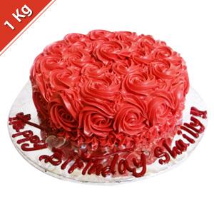 K4C Eggless Red Rose Cake 1kg K4C Eggless Red Rose Cake 1kg