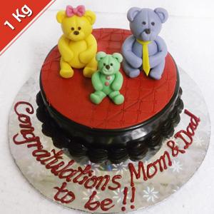 K4C Eggless Baby Theme Cake 1kg