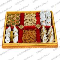Delicious Sweets and Dryfruits Tray