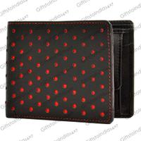 Red Dotted Black Wallet