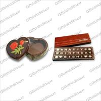 Choco heart with message