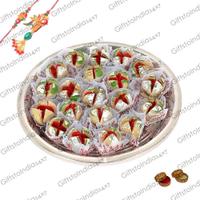 Tempting Kaju Phool and Rakhi Hamper