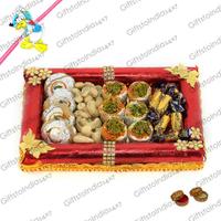 Delectable Hamper with a Donald Duck Rakhi