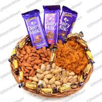 Mixed Chocolates and Dry Fruits Basket