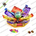 Delectable Mixed Chocolates with a Teddy Rakhi