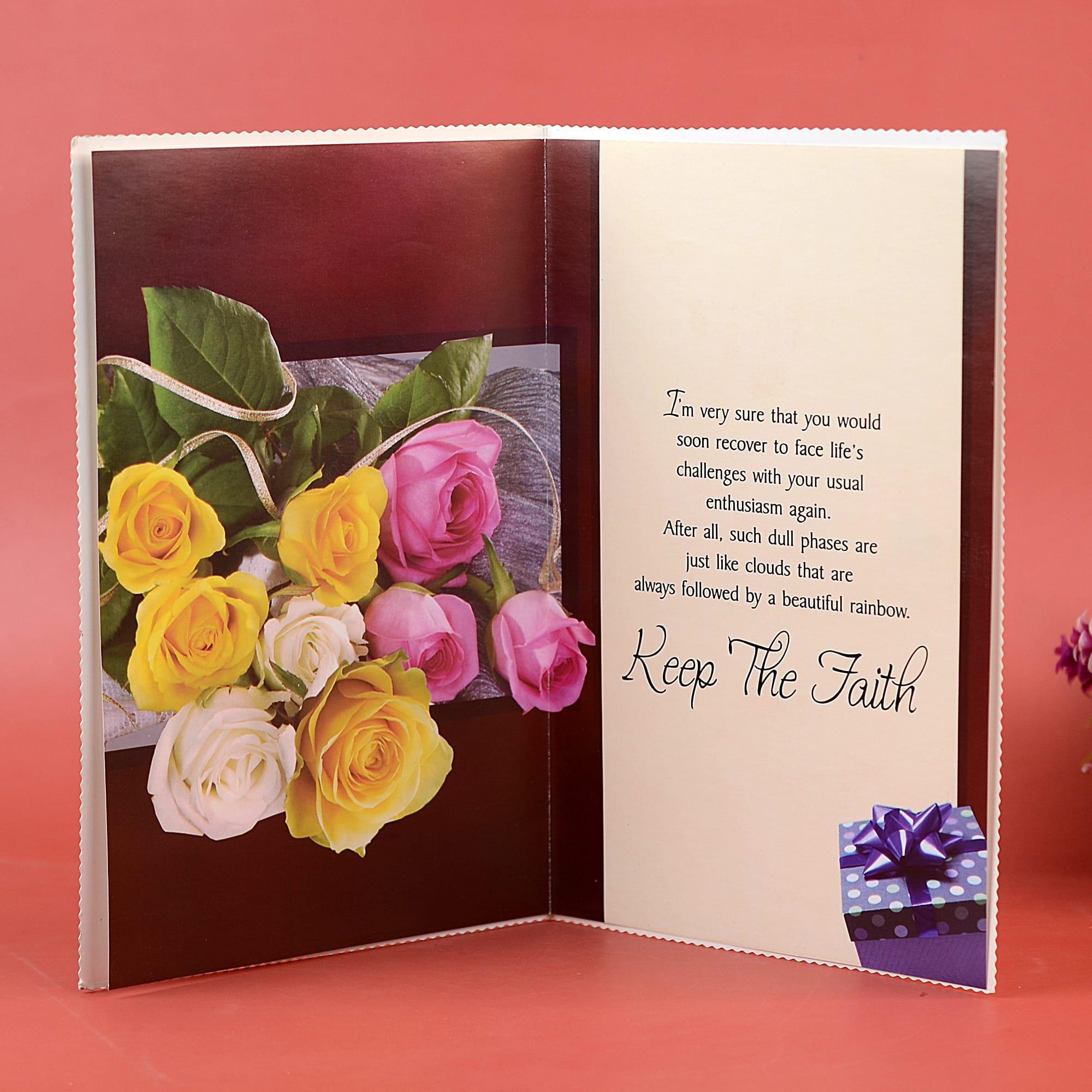 Mixed Roses Get Well Soon Card | Get Well Soon Cards