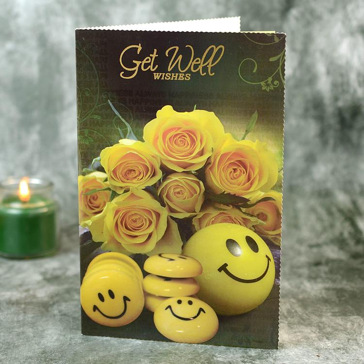Smiley Get Well Soon Card