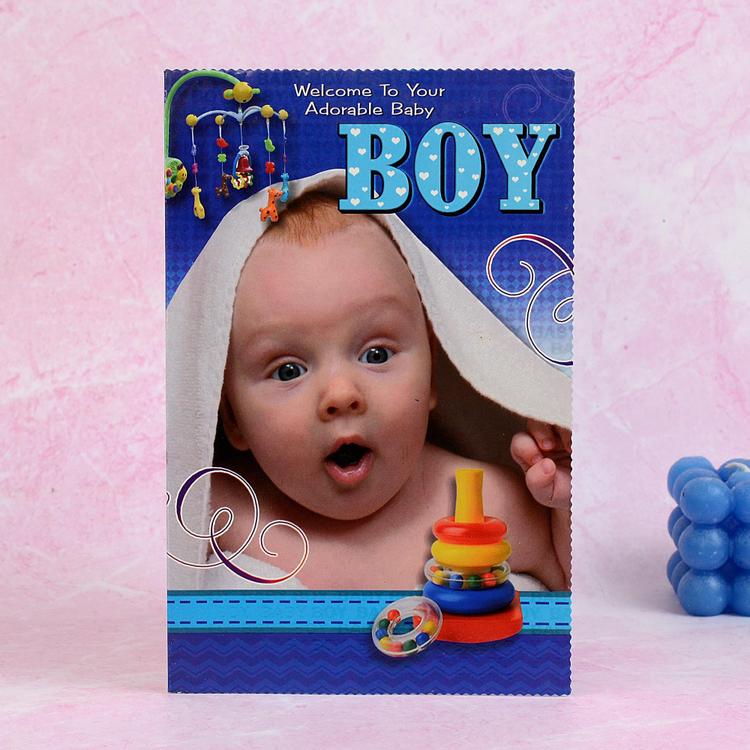 Adorable Baby Boy Greeting Card