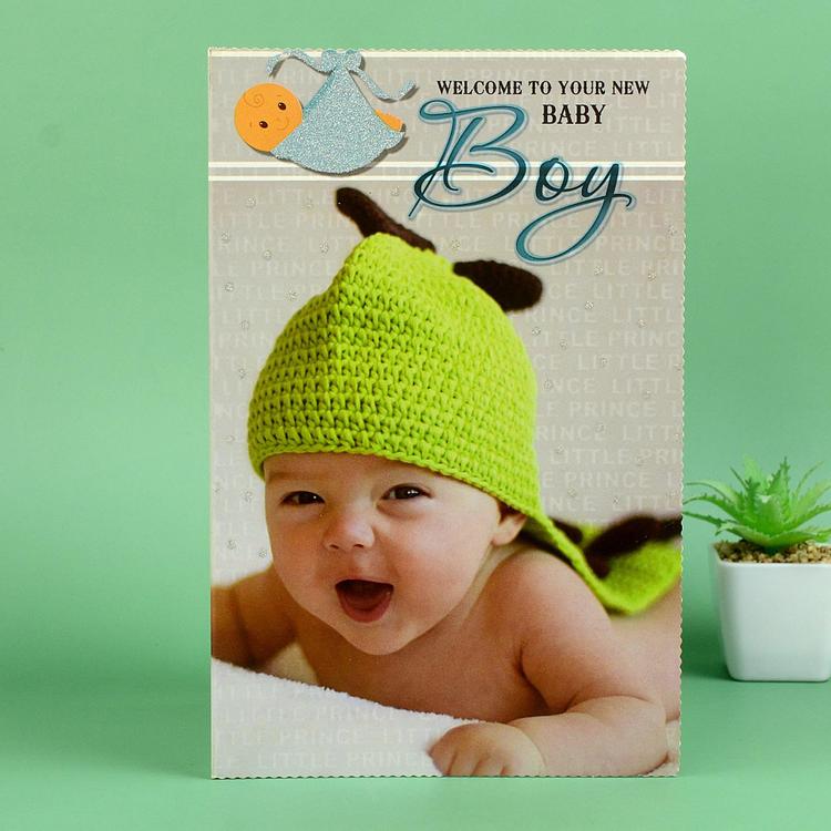 Baby Boy Welcoming Greetings Card