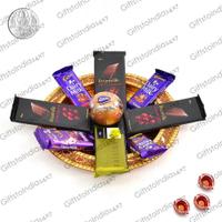 Mixed Chocolates Tray with Diya