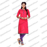 Red Color Incredible Straight Kurti Style