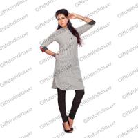 Gray Color with Lace Work Incredible Readymade Kurti
