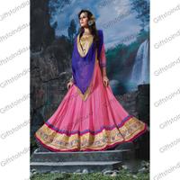 Satin & Pink Lehenga Style